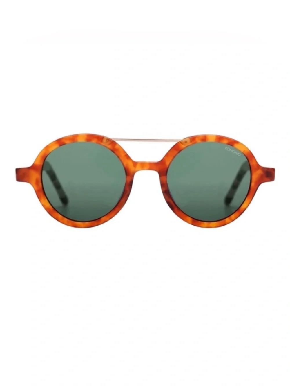 KOMONO Vivien Caramel Demi Sunglasses (NEW) tortoise round